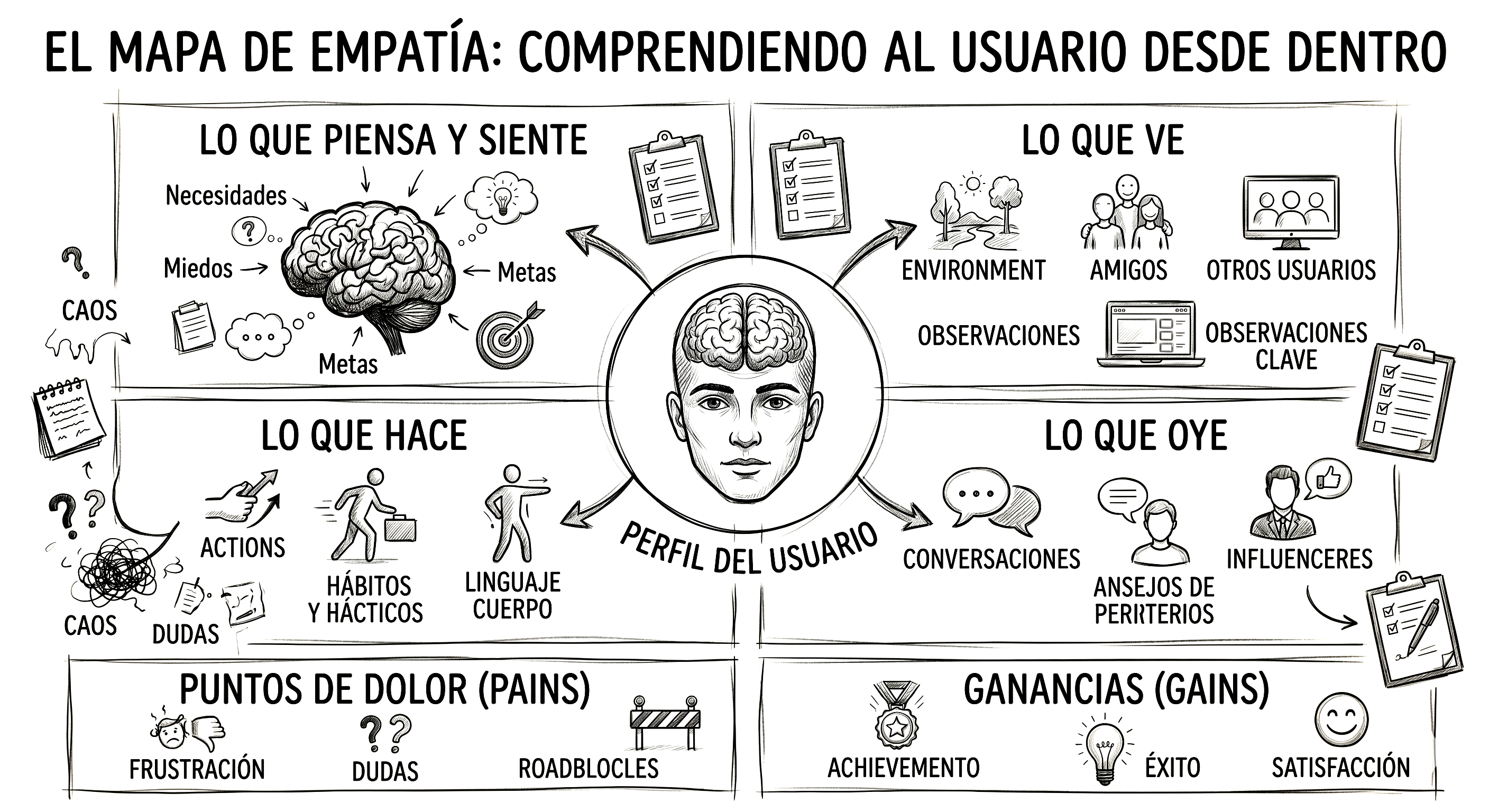 Mapa de empatía en el design thinking